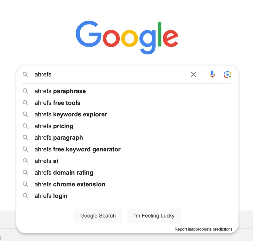 google autocomplete branded terms