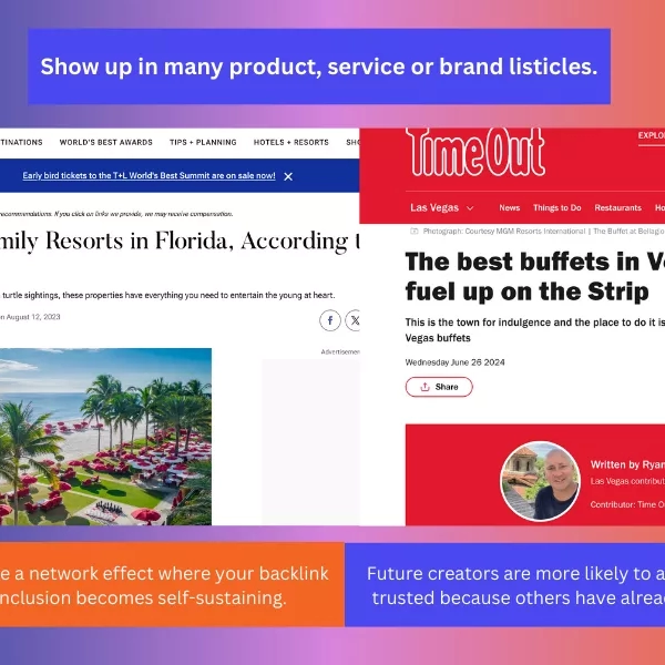 how to get backlinks show up in listicles
