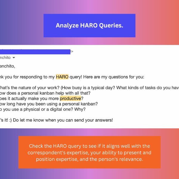 analyze haro queries - haro link building