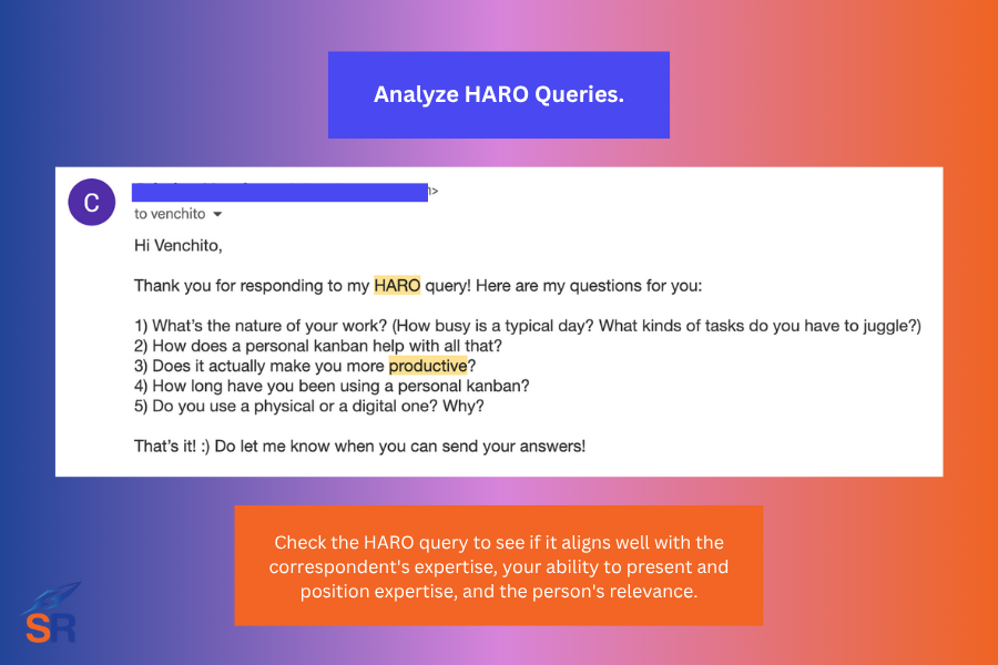 analyze haro queries - haro link building