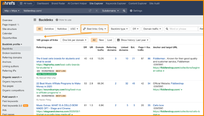best links ahrefs link building for startups