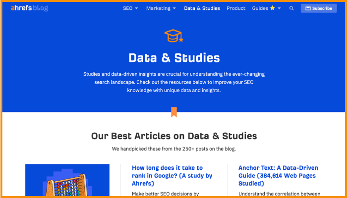 data studies ahrefs