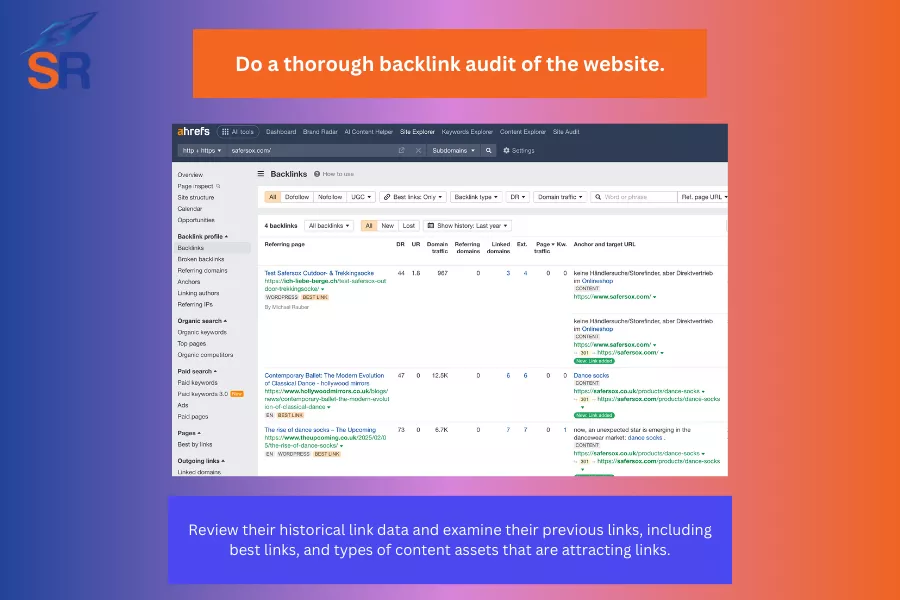 link building plan understand link history