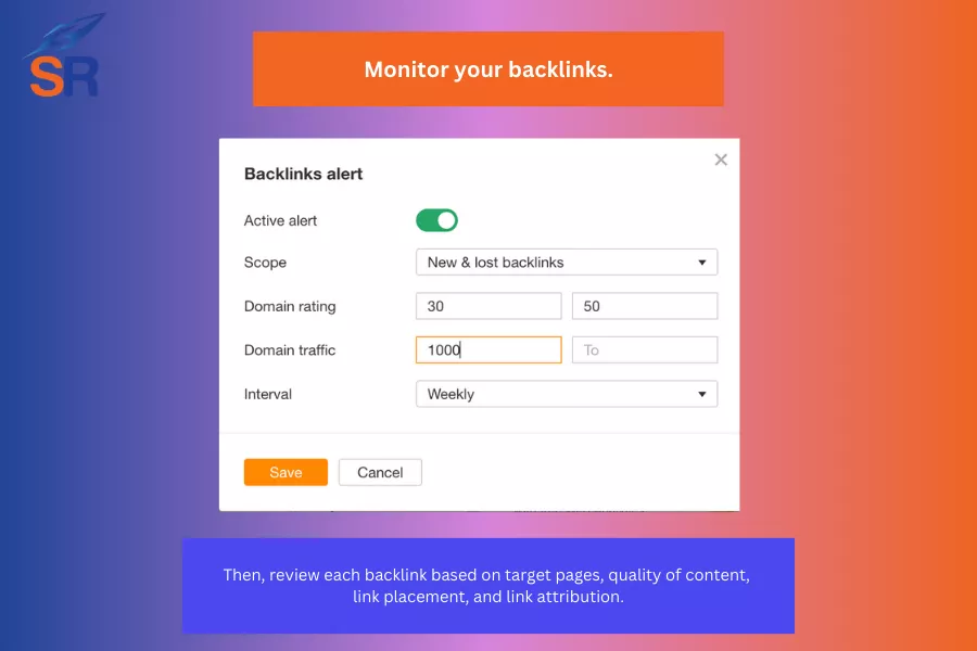 monitor your backlinks six step of link building plan